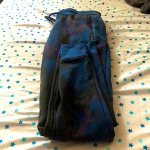 INC tie-dye joggers/M/ blue/black/purple